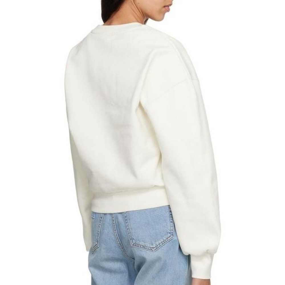 GANNI Cream Sweatshirt with Silver Butterfly, Small - Picture 3 of 9